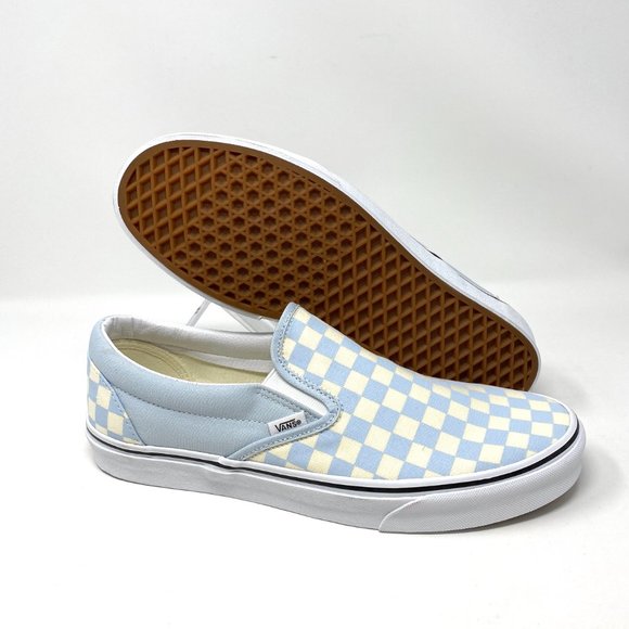 🌿Sale🌿 Vans Classic Slip On Checker Blue Canvas Sneaker Men's Size VN0A33TB42Y - Picture 5 of 10
